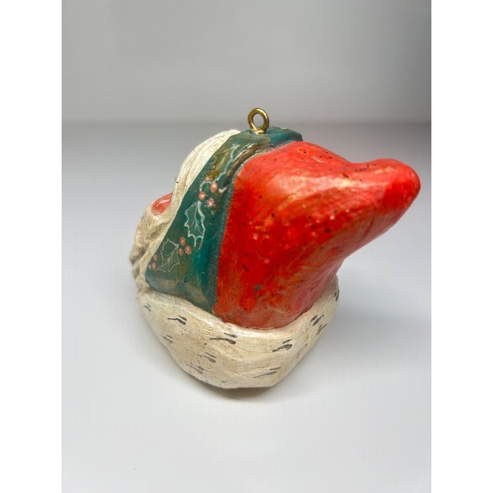 Carved wood Santa Claus ornament by House of Hatten 1988 Folk Art - Picture 5 of 11